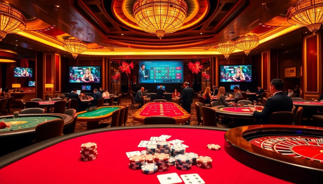 Experience thrilling gameplay at https://phjoy.it.com/ with dynamic casino tables surrounded by engaging players.