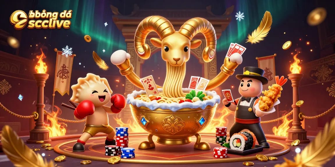 Engage with Trực tiếp bóng đá socolive through vibrant gambling characters in a rich 3D scene.