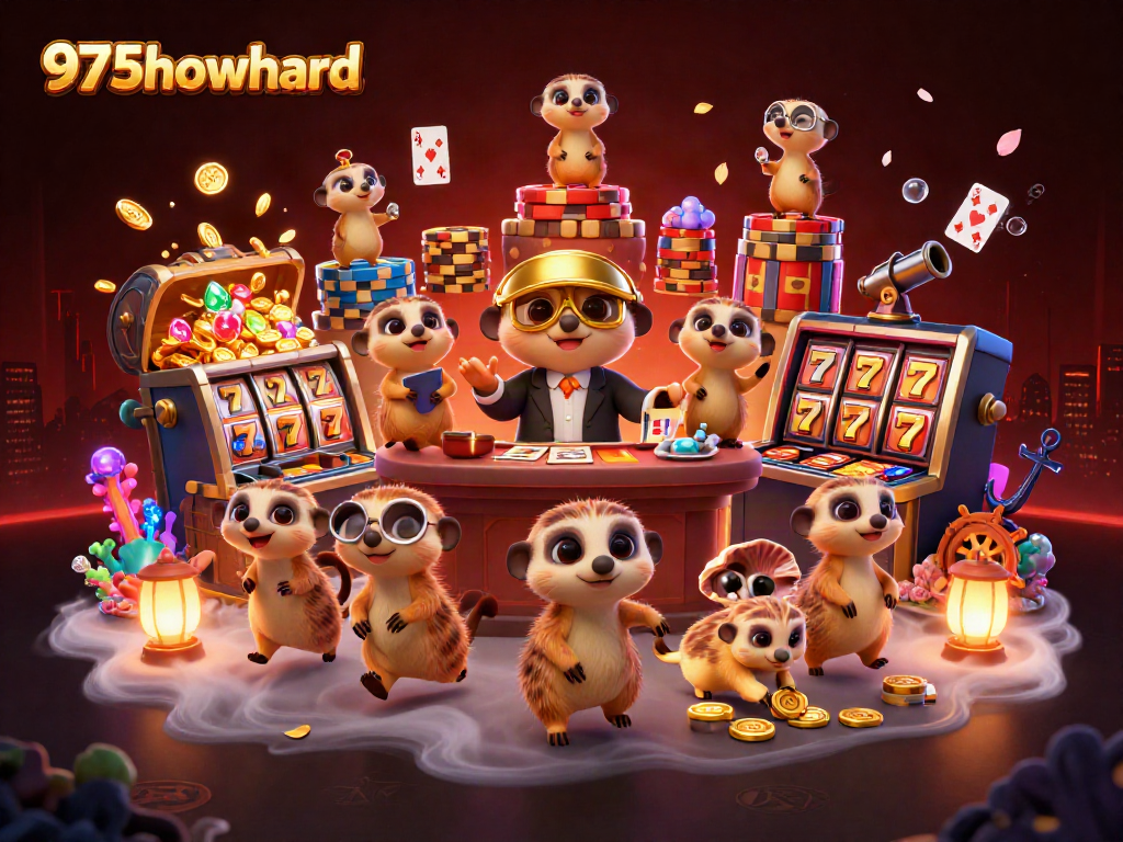 Experience the dynamic casino operation at 975howard with meerkats managing slots and jackpots.