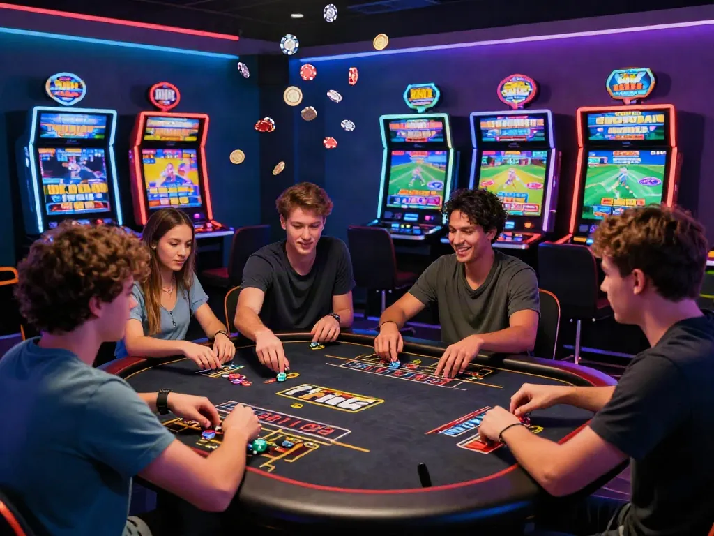 Dynamic gaming atmosphere at RIKVIP showcasing exciting casino games and immersive excitement.