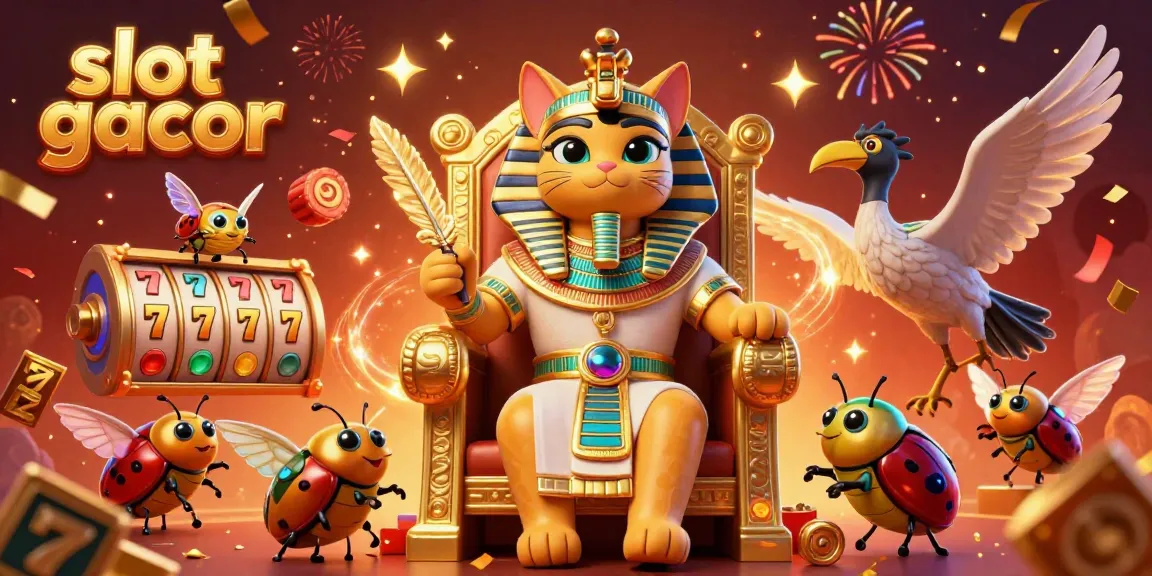 Experience the thrill of slot gacor with vibrant characters and rich casino elements in this captivating digital illustration.