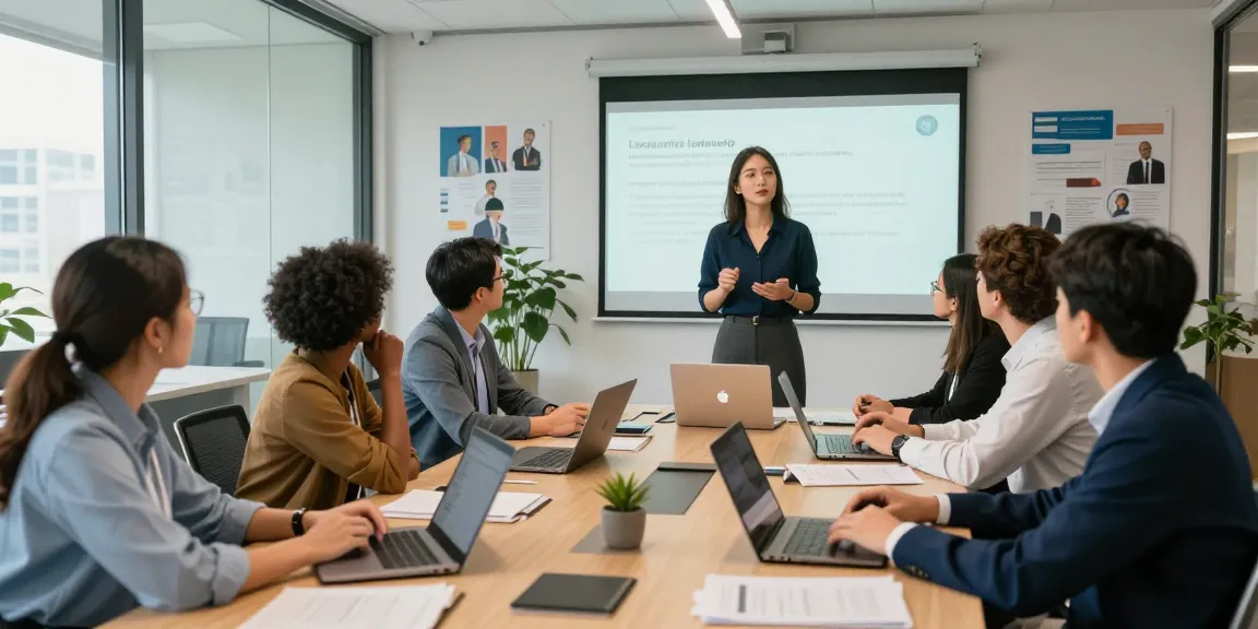 Erfahrungen mit schwierigen Führungskräften diskutieren, empathische Teamarbeit im modernen Büro.