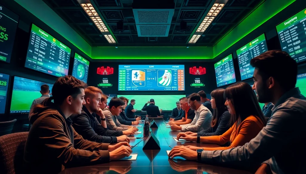 Exciting football betting scene showcasing community engagement on https://cacuocbongda.cc/.