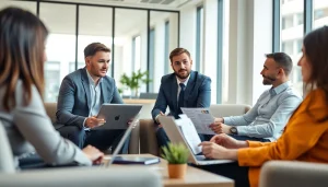 Headhunter IT creating candidate placements in a modern office environment.