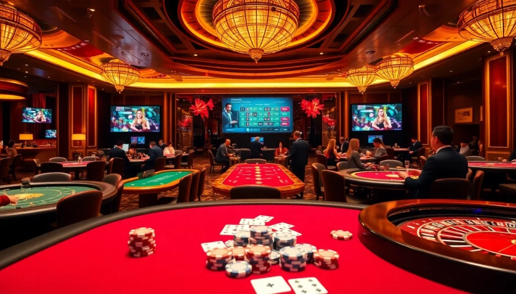 Experience thrilling gameplay at https://phjoy.it.com/ with dynamic casino tables surrounded by engaging players.